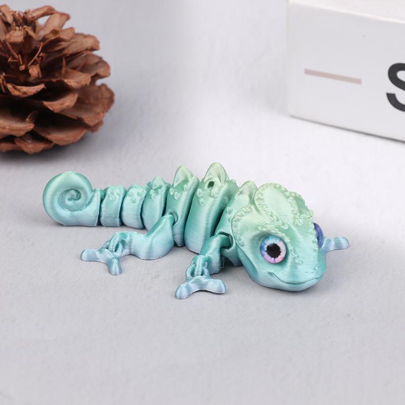 3D-Druck Chamäleon Figuren Mehrgelenkig Beweglich Simulations Tier Für Heimdeko Accessoires Kinder Geschenk