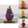 Plush Vegetable Collection Eggplant Mushroom Corn Garlic Gift For Kids
