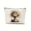 Cute Cartoon Animal Design Cosmetic Pouch,Zippered Makeup Bag, Casual Large Capacity Travel Toiletry Organizer Bags