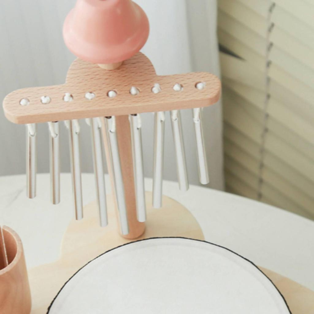 Wooden Musical Activity Stand Rounded EdgesPercussion Toy ChildFriendly Kids Percussion Set