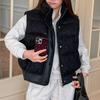 New Down Cotton Vest Women's Short Stand-up Collar Sleeveless Jacket Vest Women's Outer Vest Casual Vest