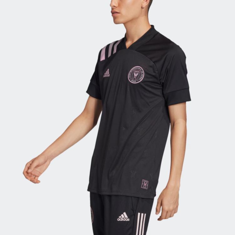 Adidas Miami International AEROREADY Soccer Jersey Men's Black/Transparent Pink EH8637
