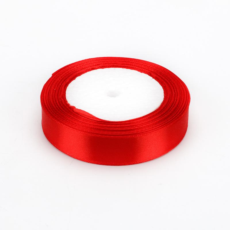 Handmade Bright Red Silk Ribbon for Wedding, Packaging, Cake Decoration, and Car Streamer.