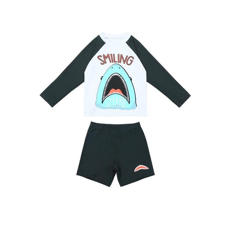 

2024 Детский праздничный купальник с длинными рукавами Baby Shark и шортами - Пляжные купальники для мальчиков с защитой от ультрафиолета 90 чёрный