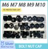 M4 M6 M8 M10 M12 Hex Socket Nuts Cover Caps PE Nut Protection Black White Plastic Dome Hexagon Screws Acorn Nut Protector Bolts