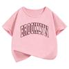 Brooklyn Letter Print Fashion Short Sleeve Boys Girls Summer Spring Casual Top