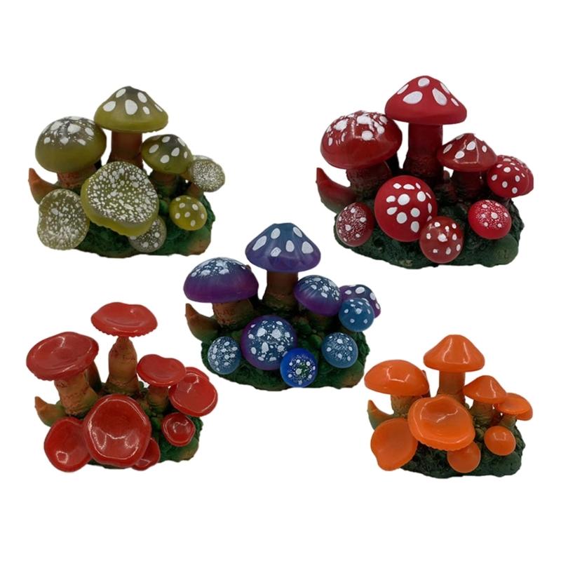 Pilzgruppe Basteln Simulation Pilz Aquarium Landschaftsdekoration Buntes Aquarium Meerestier Pilz