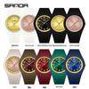 Sanda Unisex Korean Style Waterproof Quartz Watch - Simple Fresh Silicone Student Wristwatch