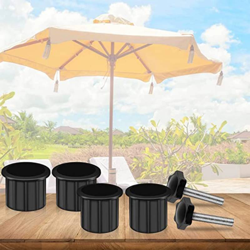 Dreischichtige Rohrkappe mit Befestigungsschraube für Solar-Sonnenschirm-Ständer