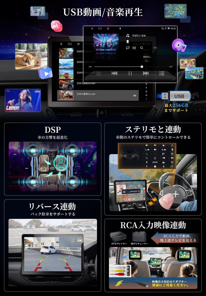 URVOLAX Android Car Navigation with and SIM Card 6GB RAM 128GB Google Store Support for and Smartphone Compatible with Toyota and Other Vehicles