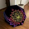 1pc Lotus Mandala Design Umbrella with Plastic Handle,Suitable for All Seasons Home Travel Outdoor UmbrellaDD1044