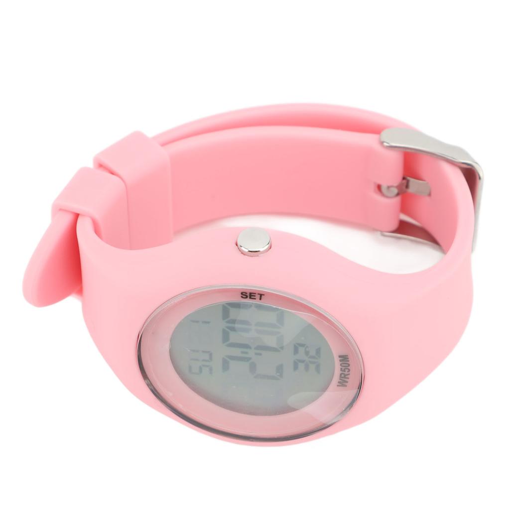 Barn Digital Klocka Vattentålig Alarm Stoppur EL Bakgrundsbelysning Stegräknare Kalender Kronograf