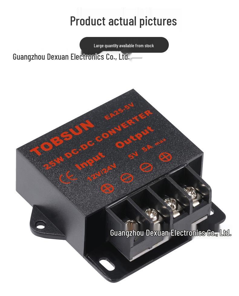 25W DC Car LED Power Converter: 12V/24V to 5V, 5A