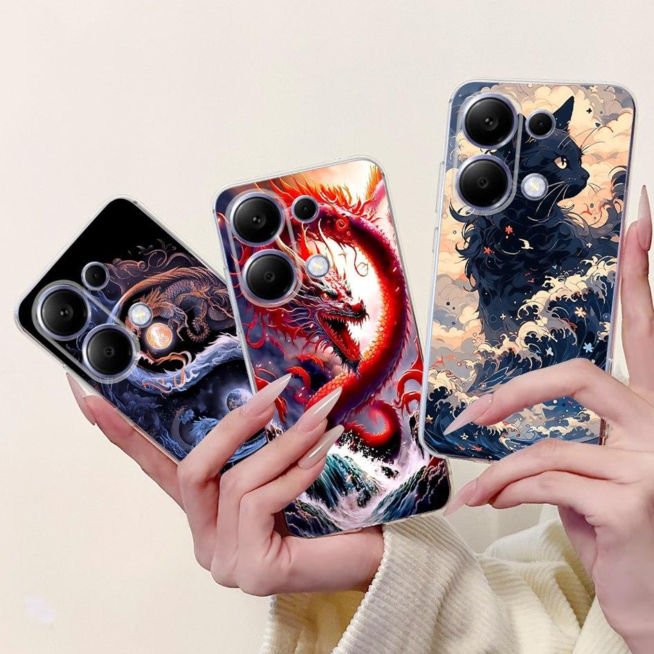 Pro pouzdro Xiaomi Redmi Note 13 Kryt Note 13 Pro Populární malovaný květinový měkký silikonový kryt na telefon Pro Redmi Note13 Pro 4G 5G Funda
