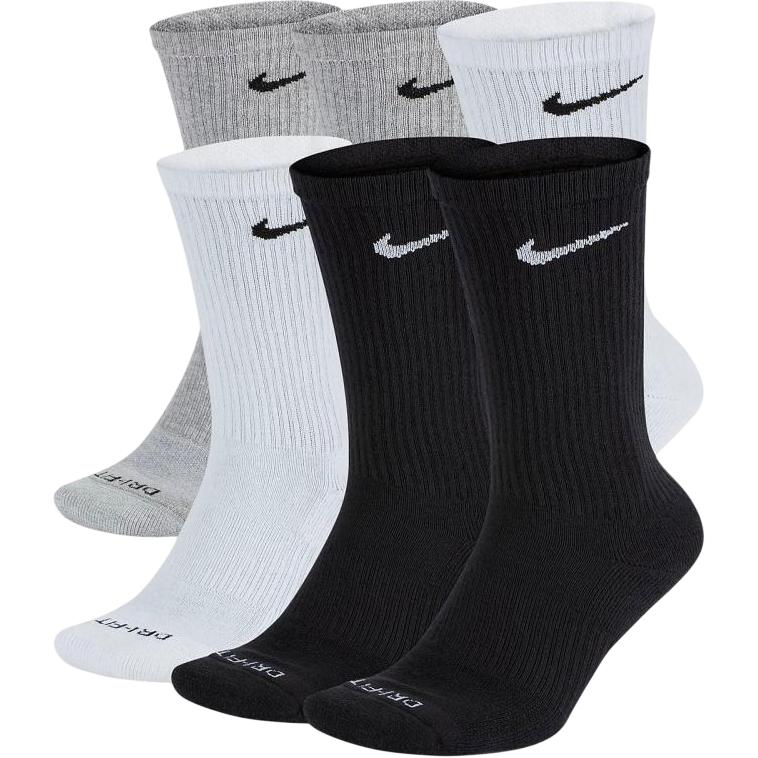 

Nike Crew Socks Men s 1 Set 6 Pack Black/Gray/White SX6897-922 L