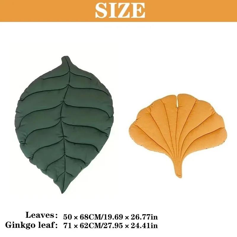 Leaf Shaped Pet Bed Soft Washable Non-Slip Mat for Cats and Dogs Thickened Polyester Cushion Reversible Travel Camping Pet Bed