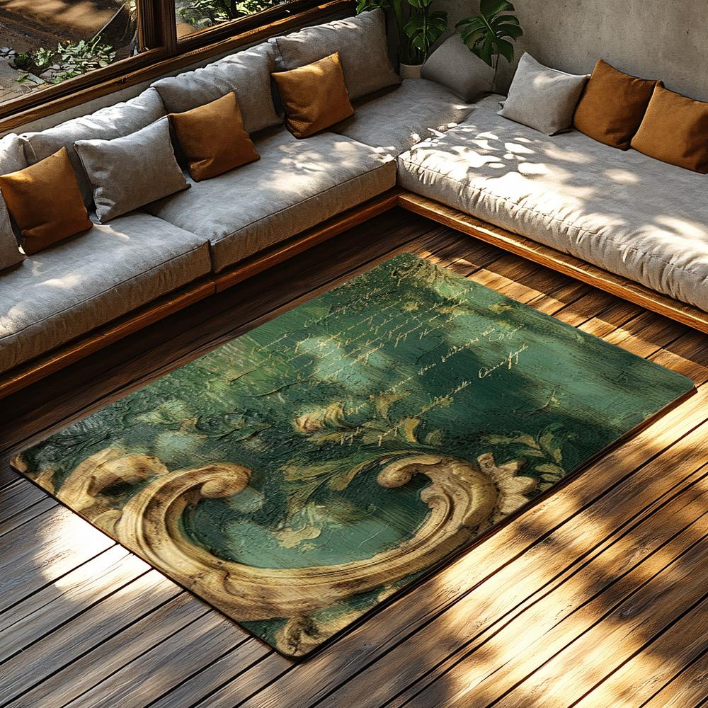 Elegant Persian Carpet Patterned Doormat Indoor Outdoor Entryway Rug Washable Floor Mat Home Decor Area Rug Antique Style Vintag