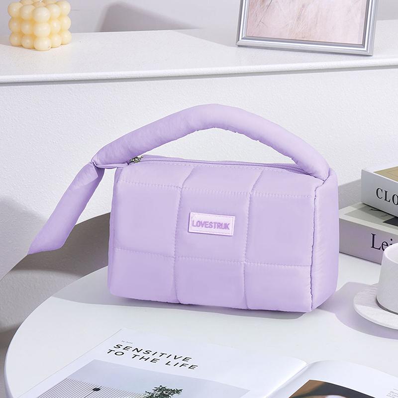 Fashionable Large Capacity Square Handbag Style Makeup Bag Travel Cosmetic Bag Waterproof Polyester Women'S Toiletry Bag