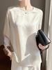 2026 New Spring & Autumn Chinese Style Embroidered Jacquard U-Neck Long-Sleeve Loose Pullover Women's Top
