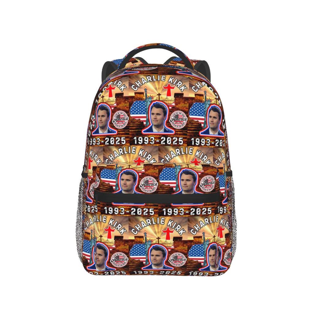 Rest In Peace Charlie Kirk Backpack Student Boys Girls BookBag Kids School Bag Laptop Shoulder Bags for Men Women