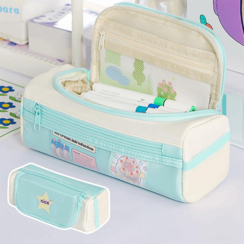 Large Capacity Korean Pencil Bag Cosmetics Storage Stationery Storage Bag  Student