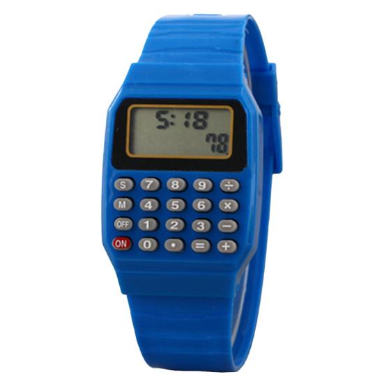 Children Digital Square Mini Portable Calculator Wrist Watch Exam Tool Kids Gift