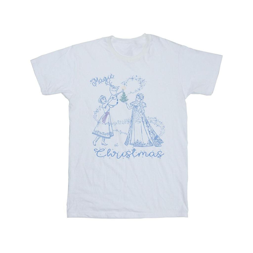 Disney Girls Frozen Magic Christmas Cotton T-Shirt