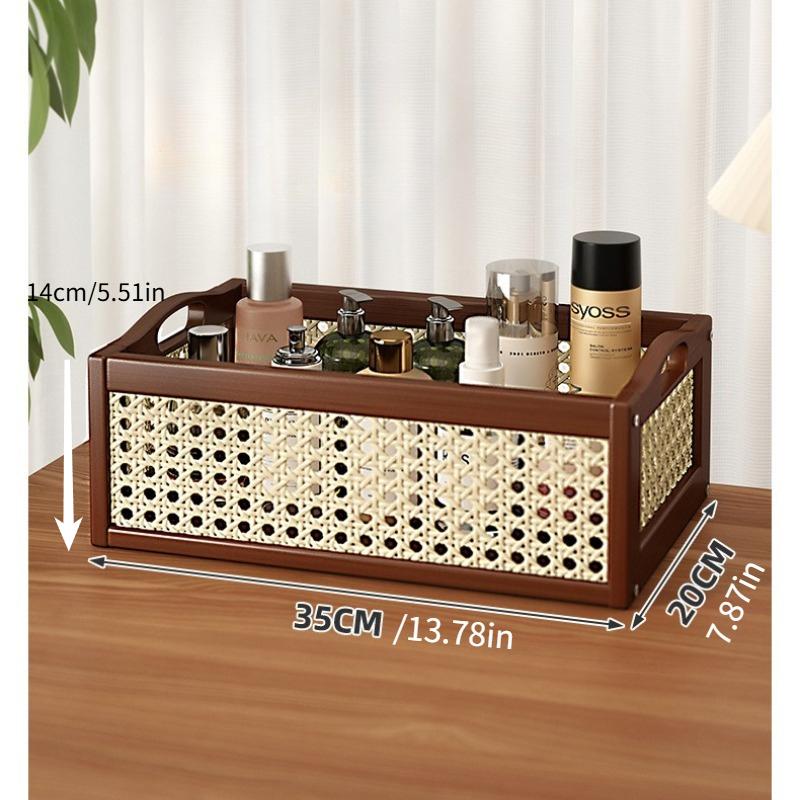 Un cestino portaoggetti versatile per la tua scrivania in stile Mid-Century Modern, completo di manici
