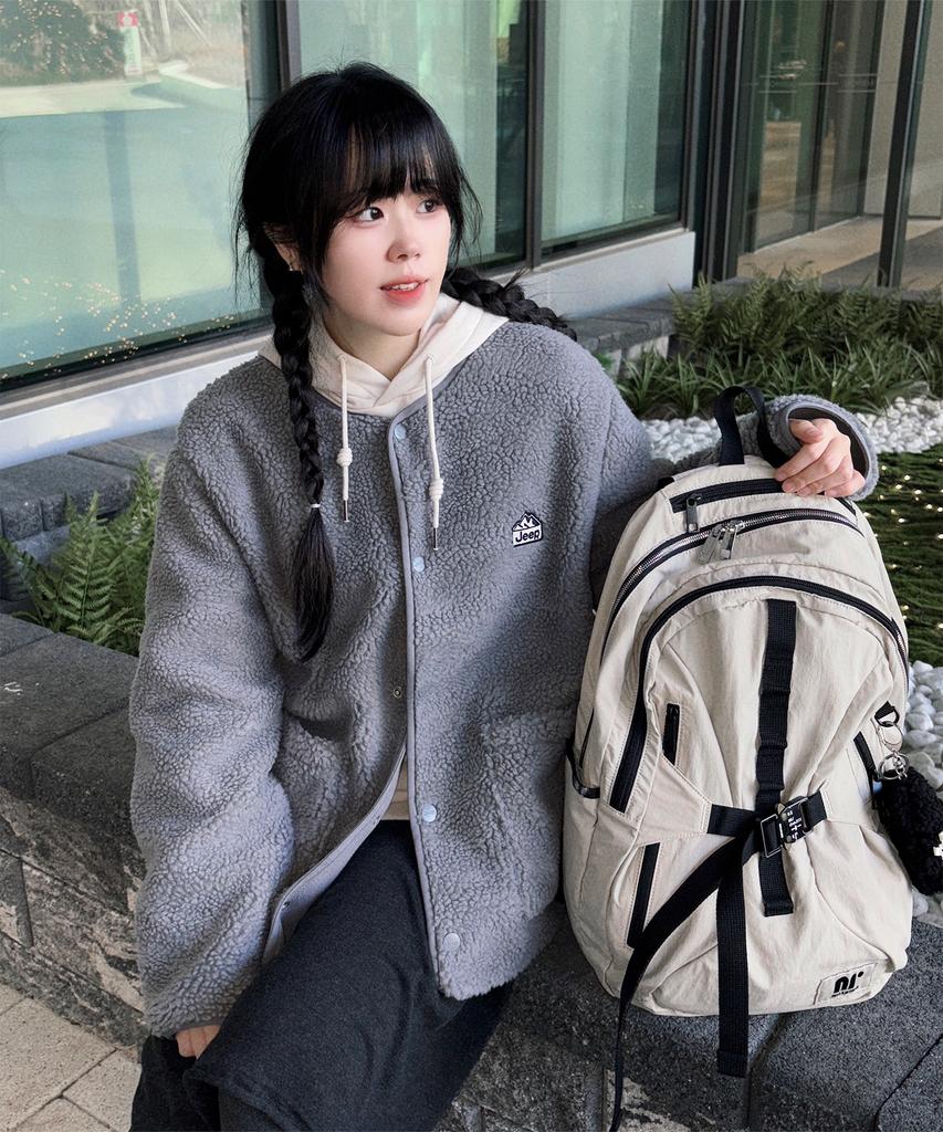 Jeep Retro Mountain Cozy Fleece Cardigan (Jr5Tzu193Mg)
