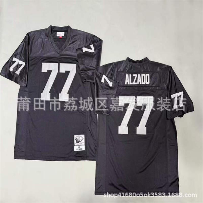 Rugby Jersey Oakland Raiders Retro Style Embroidered Football Uniform Mens Cotton Sport Shirt