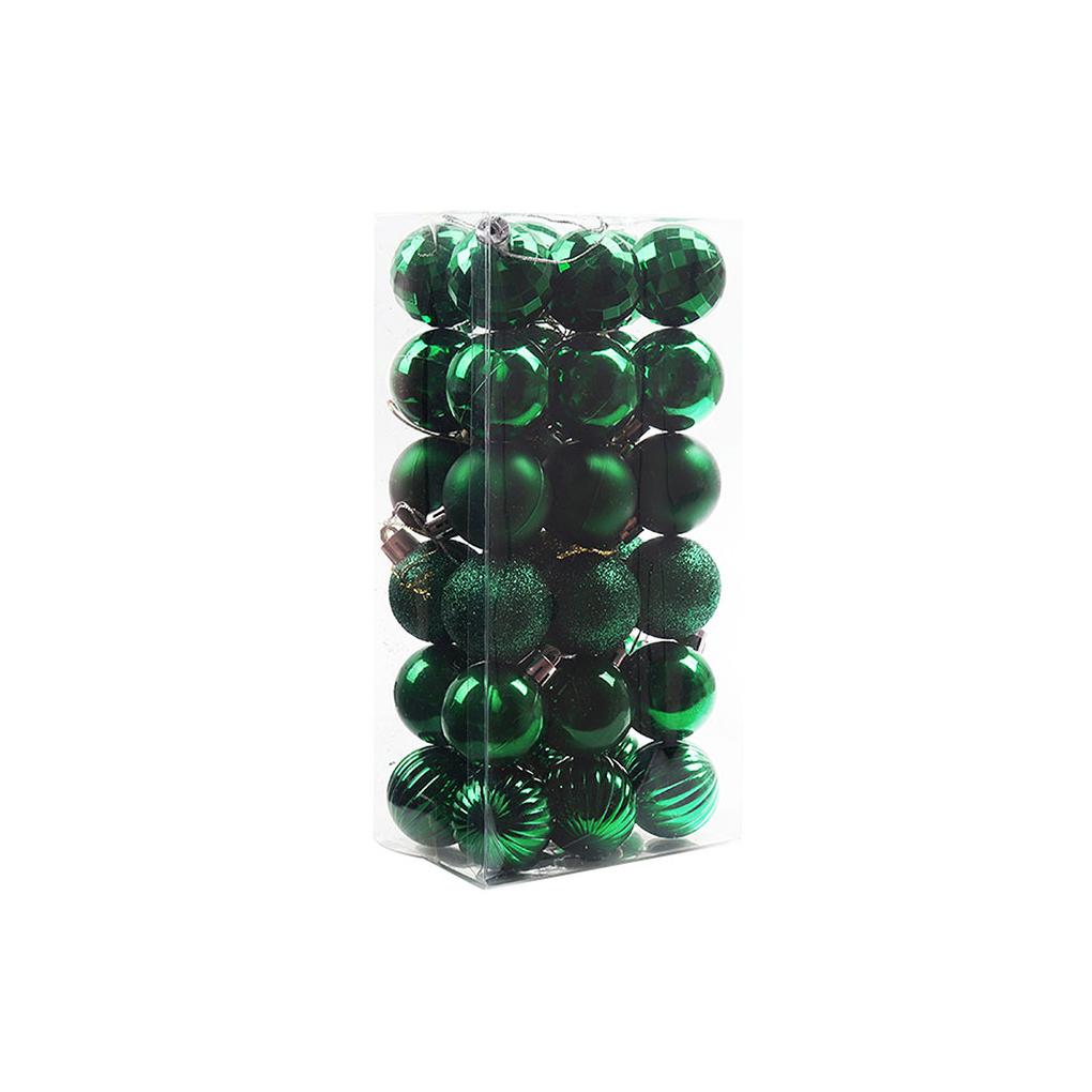 36 Pieces Indoor Wall Christmas Bauble Home Office Hotel Tree Hanging Pendant Festival Decoration Ornament 4cm Diameter