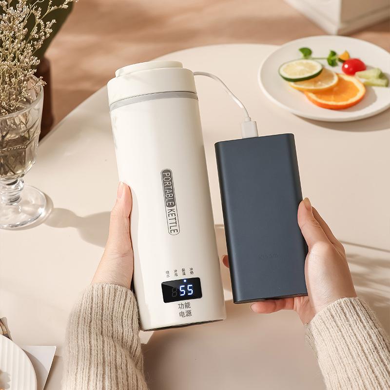 Compact Travel Kettle 550ml 300W Fast Boiling 4 Precise Temperature Settings 316 Stainless Steel Interior Portable Hot Water Cup