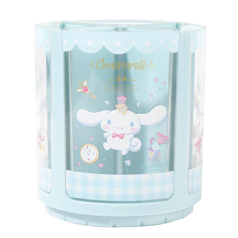 Kawaii Miniso Cinnamoroll My Melody Kuromi Suport rotativ pentru pixuri Desen animat Capacitate mare Cutie de depozitare Cutie depozitare pensule de machiaj