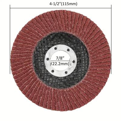 1pc 4.5inch Benchmark Abrasives Premium High-Density Jumbo Type Flap Discs For Sanding Stock And Rust Removal Finishing Grinding