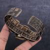 Ammonite Fossil Handmade Copper Wire Wrap Cuff Bangle Adjustable w3L58