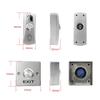Narrow Frame Metal Exit Button Switch, Surface Mounted, Self-Resetting, Normally Open/Closed, Mini Type with Back Box.