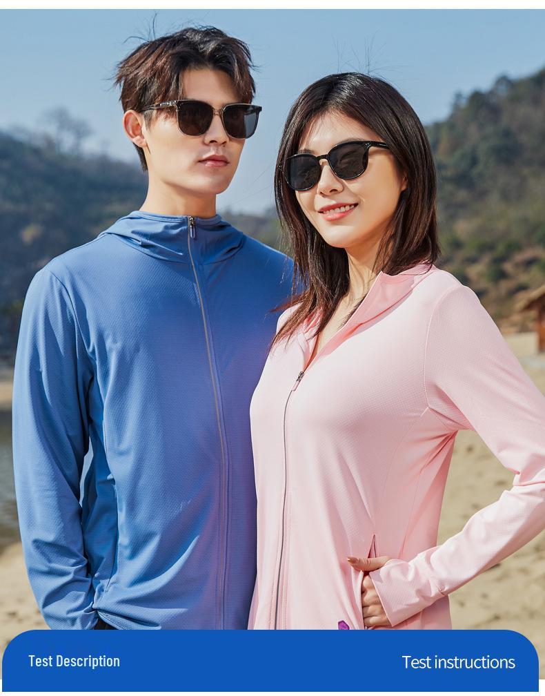 Summer Ice Silk UPF50+ Thin Breathable Sunscreen Windbreaker for Women & Men