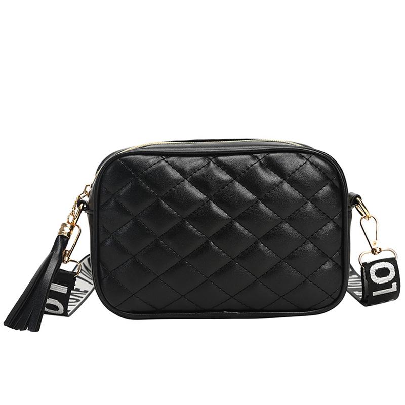 Women Bag Spring And Autumn New Lingge Shoulder Bag Korean Crossbody Bag Fashion Simple Letter Broadband Mobile Phone Bag