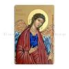 Saint Michael With Staff Metal Sign Customized Cave Home Cinema Garage Tin Sign Poster