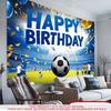1pc 2D Flat Soccer Theme Happy Birthday Backdrop Banner Indoor Outdoor Decorative Banner For Garden Patio Celebration Decor Birthday
