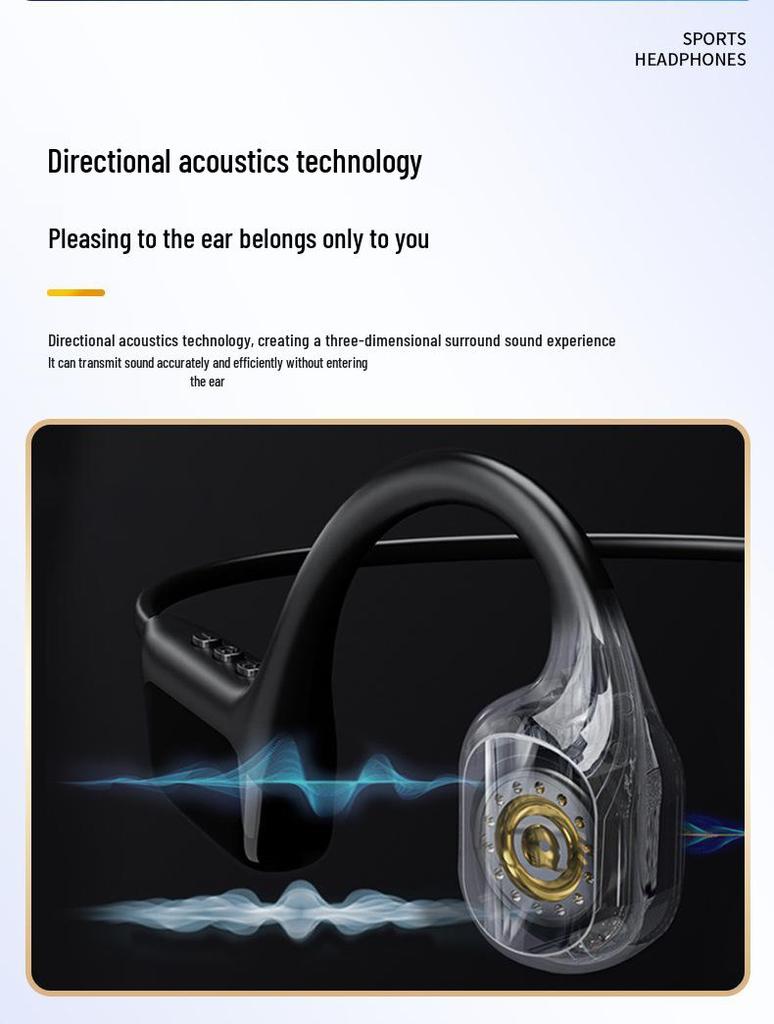 S10 Waterproof Bone Conduction Wireless Sports Headphones with Long Battery Life