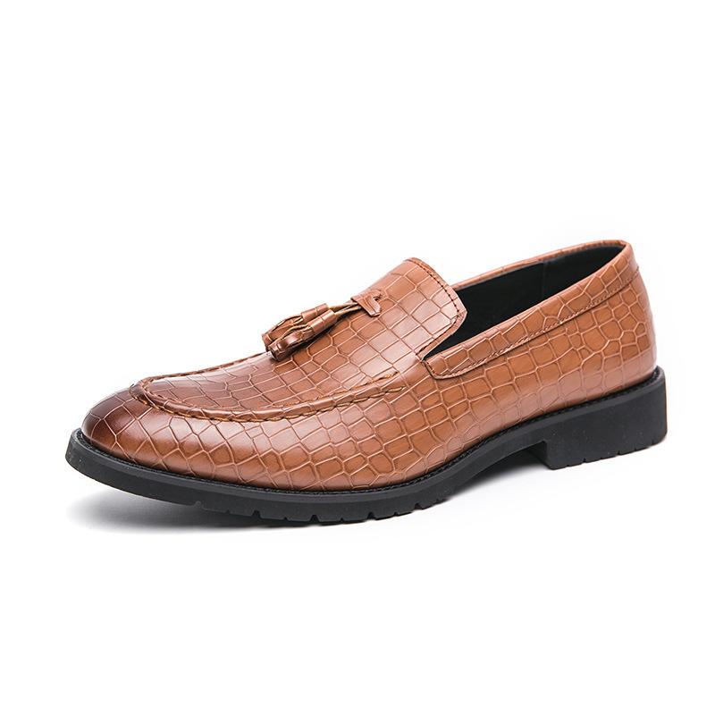 Business casual foot leather shoes simple fringed formal party leather shoes