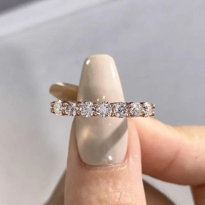 Sace Gems Moissanitový prsten s certifikací GRA 0,7 CT VVS1 Lab Diamond Solitaire prsten pro ženy Snubní prsten se zásnubním příslibem