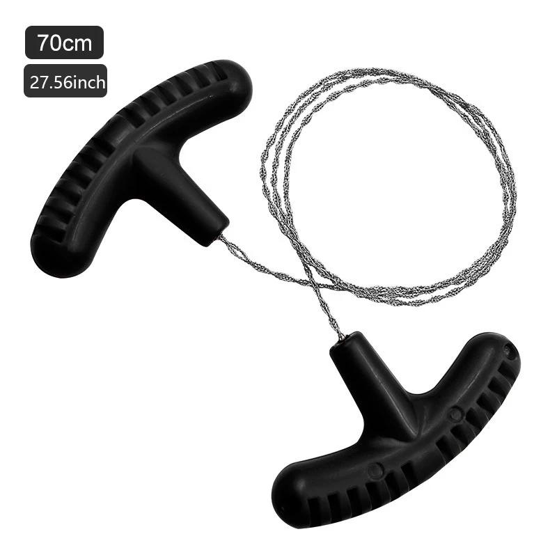 

Outdoor Hand Rope Saw Mini Pocket Saw Camping Survival Wire Saw Portable Stainless Steel Wire Saw Camping Parts чёрный