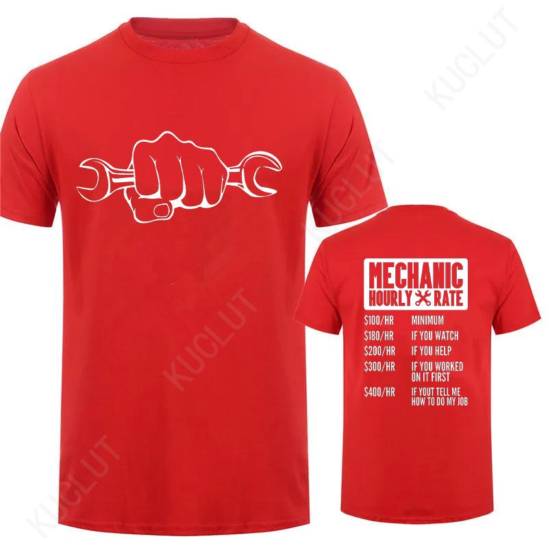 Tricou pentru bărbați Topuri Tarif orar mecanic Tricou unic Tricou bărbătesc Inginer reparații auto Design grafic Tricou Îmbrăcăminte Idee de cadou