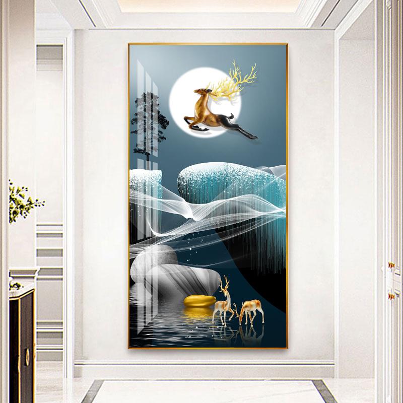 Nowy Chiński Złoty Kamień Zen Obraz na Płótnie Feng Shui Plakaty i Druki Sztuka Ścienna do Dekoracji Salonu Ganku Cuadros