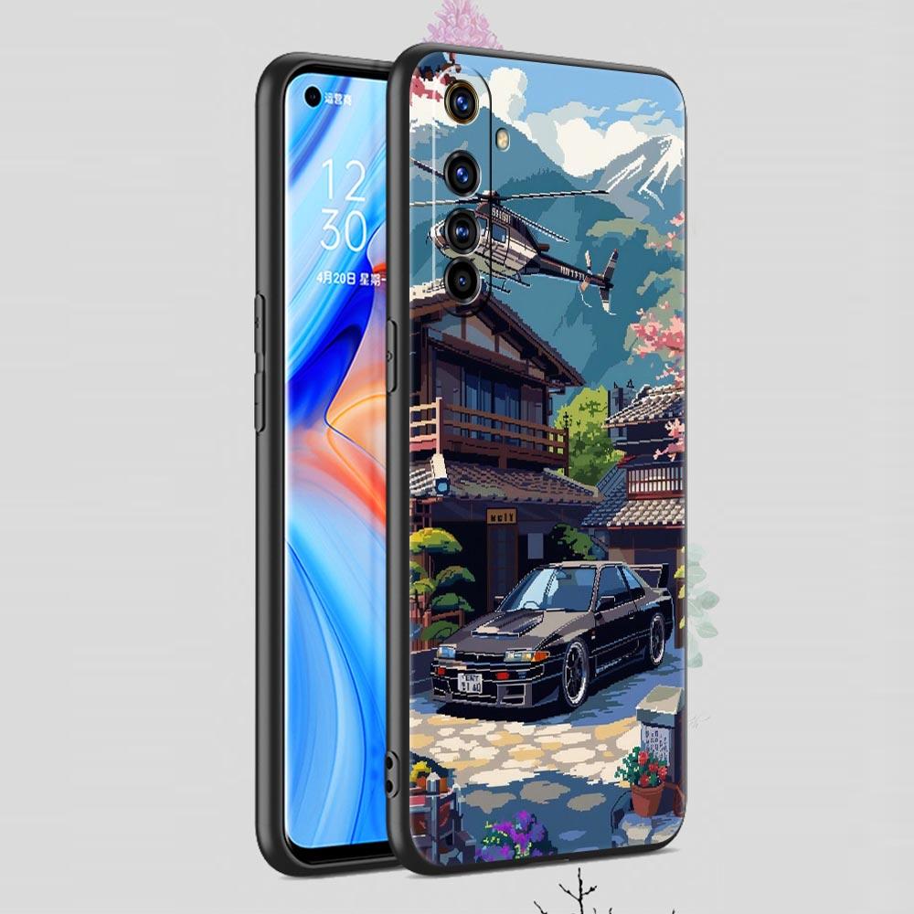 JDM Tokyo Drift Sports Car For Realme GT Neo 2 3 3T 5 Phone Case 12 11 5G 10 9 8 5G 7 6 GT5 GT3 GT2 Pro C21 C11 C25 C35 Cover