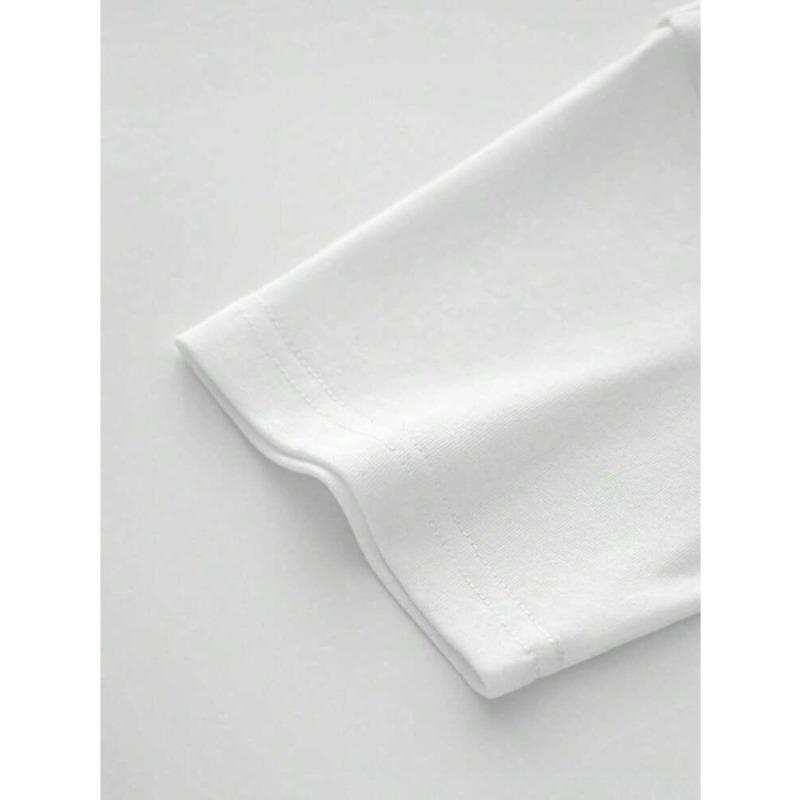 Europäische Größe Herren Premium Dickes Strapazierfähiges Baumwoll-T-Shirt Schwer