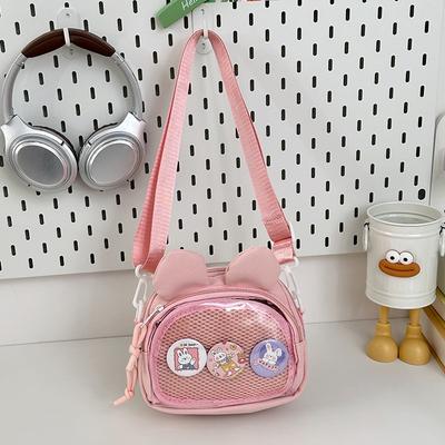 Transparente zweidimensionale Macaron-Farbe kleine Lebensmittel transparente Umhängetasche Modetrend Abzeichen Messenger Bag