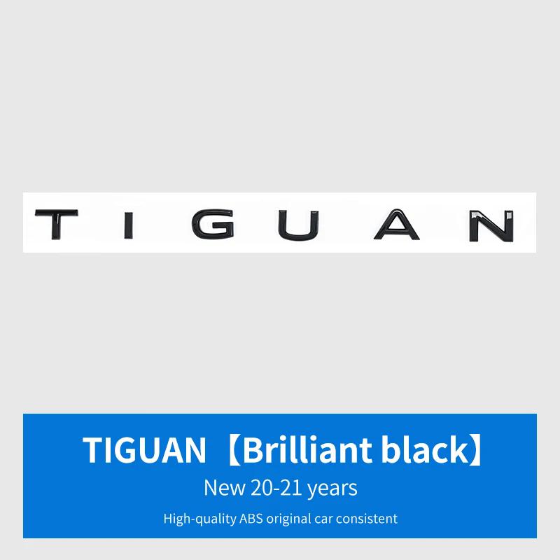 BHMTQ1 ABS Car letter Sticker For VW Volkswagen TIGUAN TOUAREG SAGITAR Logo 2016-2024 Decorative Rear Trunk Emblem Badge Sticker